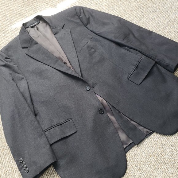 JoS A Bank Signature Collection Wool Blazer Sport Coat Men's 44R Black - Picture 4 of 11